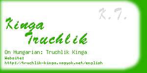 kinga truchlik business card